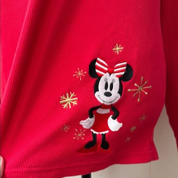 Disney Red Long Sleeve V-Neck Top - Picture 5 of 16